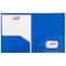 JAM Paper Primary Color Heavy Duty Plastic 2-Pocket School Folders, 6ct.